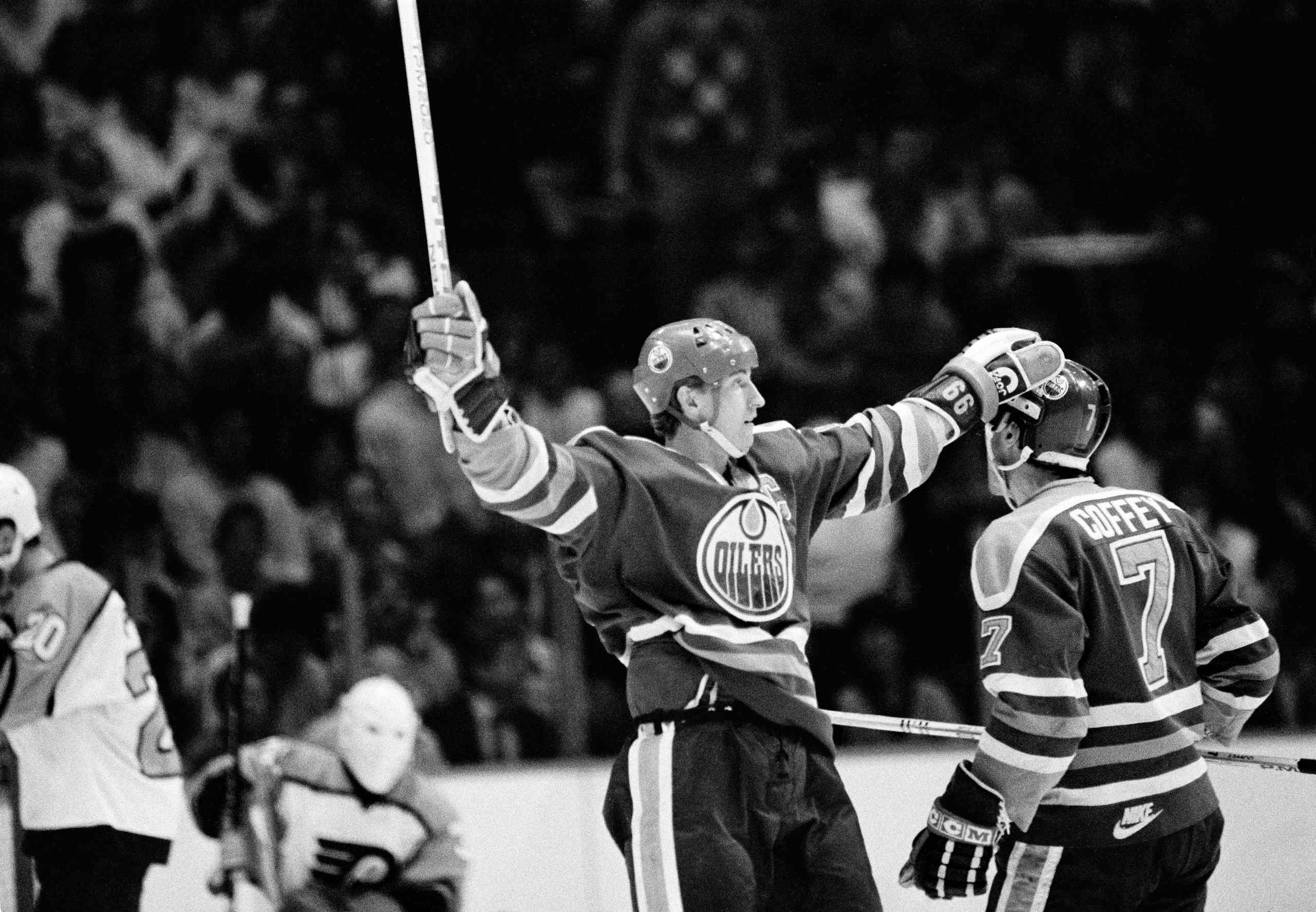 Wayne Gretzky with the Edmonton Oilers.